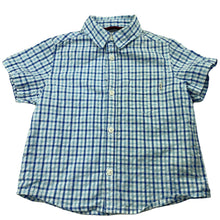 Load image into Gallery viewer, Boys Indie, checked cotton short sleeve shirt, GUC, size 0,  