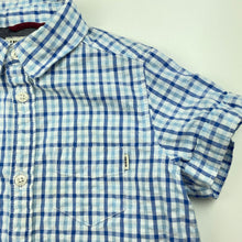 Load image into Gallery viewer, Boys Indie, checked cotton short sleeve shirt, GUC, size 0,  