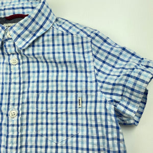 Boys Indie, checked cotton short sleeve shirt, GUC, size 0,  