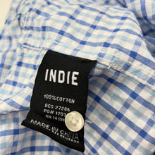 Load image into Gallery viewer, Boys Indie, checked cotton short sleeve shirt, GUC, size 0,  