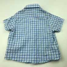 Load image into Gallery viewer, Boys Indie, checked cotton short sleeve shirt, GUC, size 0,  