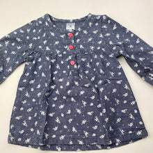 Load image into Gallery viewer, Girls Carters, floral cotton long sleeve top, EUC, size 0,  