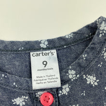Load image into Gallery viewer, Girls Carters, floral cotton long sleeve top, EUC, size 0,  