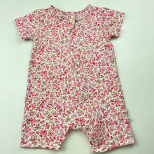 Load image into Gallery viewer, Girls Bebe by Minihaha, floral cotton zip romper, EUC, size 000,  