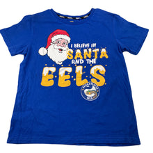 Load image into Gallery viewer, unisex NRL Supporter, Parramatta Eels cotton Christmas t-shirt / top, GUC, size 8,  