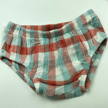 Load image into Gallery viewer, Girls Anko, checked lightweight dress + nappy cover, NEW, size 00, L: 36cm