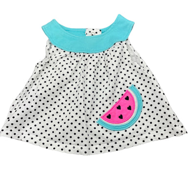 Girls Babies R Us, spotted cotton summer top, EUC, size 000,  