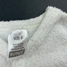 Load image into Gallery viewer, unisex Bonds, white terry long sleeve top, EUC, size 0,  