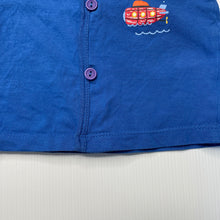 Load image into Gallery viewer, Boys CUCUMBER, blue button up t-shirt / top, FUC, size 0,  