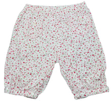 Load image into Gallery viewer, Girls Baby Lamb, lightwieght floral cotton shorts / bottoms, elasticated, GUC, size 0,  