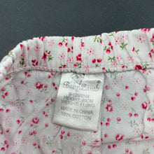 Load image into Gallery viewer, Girls Baby Lamb, lightwieght floral cotton shorts / bottoms, elasticated, GUC, size 0,  