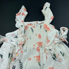 Load image into Gallery viewer, Girls Anko, floral cotton summer dress, GUC, size 00, L: 36cm