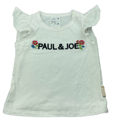 Girls Uniqlo, PAUL & JOE embroidered cotton t-shirt / top, FUC, size 00,  
