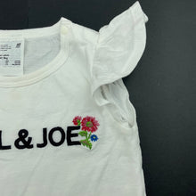 Load image into Gallery viewer, Girls Uniqlo, PAUL &amp; JOE embroidered cotton t-shirt / top, FUC, size 00,  