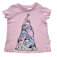 Load image into Gallery viewer, Girls Peter Alexander, huebeucket cotton pyjama top, sloths, GUC, size 1,  