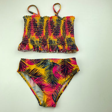 Girls Anko, colourful swim top & bottoms, EUC, size 4,  