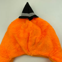 Load image into Gallery viewer, unisex orange, fleece Halloween / pumpkin hat, EUC, size 7-10,  