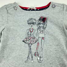 Load image into Gallery viewer, Girls Milkshake, grey fleece lined sweater / top, L: 50cm, FUC, size 8,  