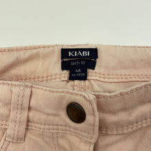 Load image into Gallery viewer, Girls KIABI, slim fit soft feel stretch cotton pants, adjustable, Inside leg: 51.5cm, FUC, size 6,  