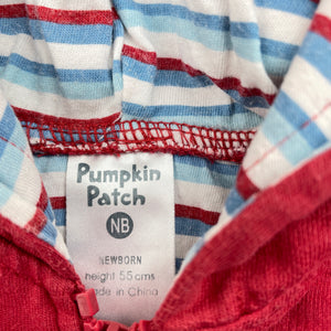 Boys Pumpkin Patch, cotton zip up hoodie sweater, wash fade, FUC, size 0000,  