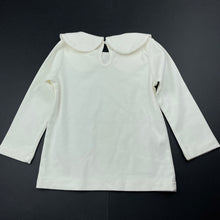 Load image into Gallery viewer, Girls Angou, cream stretchy long sleeve top, armpit to armpit: 26cm, FUC, size 2,  
