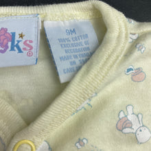 Load image into Gallery viewer, unisex Kidlooks, yellow cotton romper, hat &amp; booties, EUC, size 0,  