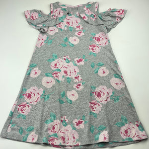 Girls Mango, floral lightweight knit dress, GUC, size 8, L: 66cm
