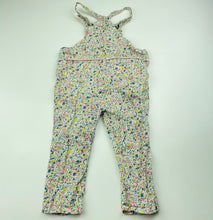 Load image into Gallery viewer, Girls Zara, lightweight floral cotton overalls, GUC, size 0,  