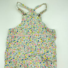 Load image into Gallery viewer, Girls Zara, lightweight floral cotton overalls, GUC, size 0,  