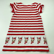 Load image into Gallery viewer, Girls Mango, striped stretchy Christmas dress, EUC, size 2, L: 46cm