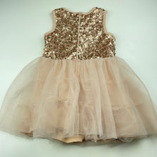 Load image into Gallery viewer, Girls Cinnamon Girl, lined tulle &amp; sequin party dress, GUC, size 2, L: 49cm