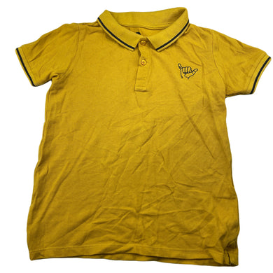 Boys Cotton On, mustard cotton polo shirt top, EUC, size 8,  