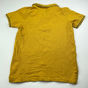 Boys Cotton On, mustard cotton polo shirt top, EUC, size 8,  