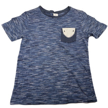 Load image into Gallery viewer, Boys Target, blue cotton t-shirt / top, shark, GUC, size 7,  