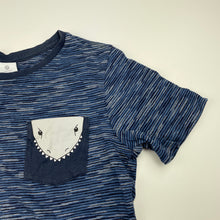 Load image into Gallery viewer, Boys Target, blue cotton t-shirt / top, shark, GUC, size 7,  