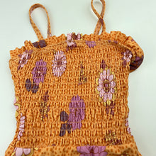 Load image into Gallery viewer, Girls Cotton On, orange floral swim one-piece, GUC, size 2,  