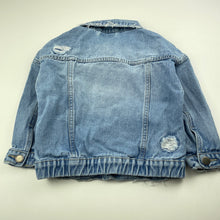 Load image into Gallery viewer, unisex Cotton On, distressed denim jacket, GUC, size 3-4,  