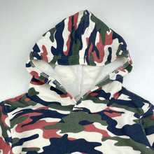 Load image into Gallery viewer, Boys Tilt, camo print fleece lined hoodie sweater, wash fade, FUC, size 6,  