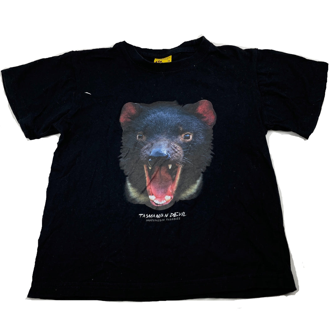 unisex Southern Habitat, black cotton t-shirt / top, Tasmanian Devil, EUC, size 8,  