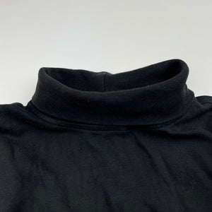 Boys Tilt, black cotton roll neck top / skivvy, EUC, size 4,  