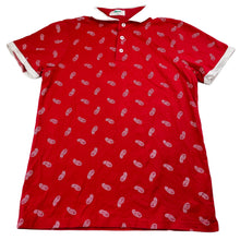 Load image into Gallery viewer, Boys Alfaberry, red stretchy polo shirt top, EUC, size 8,  