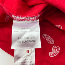 Load image into Gallery viewer, Boys Alfaberry, red stretchy polo shirt top, EUC, size 8,  