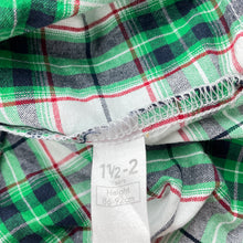 Load image into Gallery viewer, Boys George, checked cotton long sleeve shirt, FUC, size 2,  