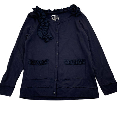 Girls Cotton On, navy cotton long sleeve top, GUC, size 7,  