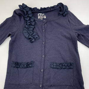 Girls Cotton On, navy cotton long sleeve top, GUC, size 7,  
