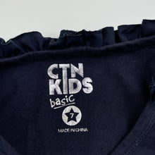 Load image into Gallery viewer, Girls Cotton On, navy cotton long sleeve top, GUC, size 7,  