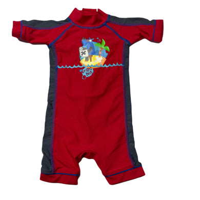 Boys BRIGHT BOTS, all-in-one rashie suit, GUC, size 00,  