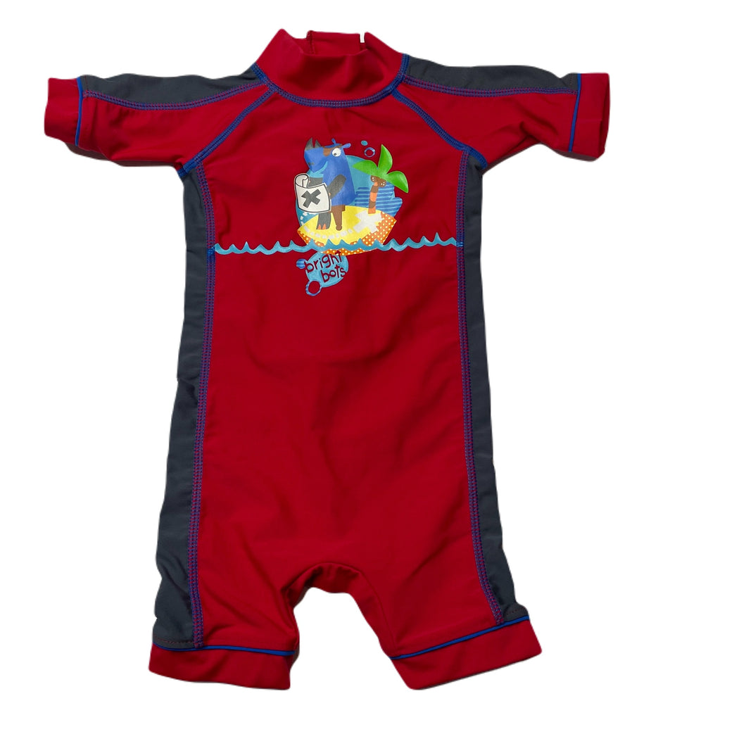 Boys BRIGHT BOTS, all-in-one rashie suit, GUC, size 00,  