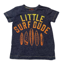 Load image into Gallery viewer, Boys Next, navy marle t-shirt / top, surf, GUC, size 2-3,  