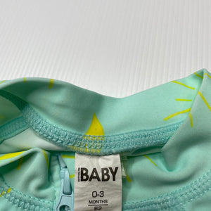 unisex Cotton On, all-in-one rashie suit, GUC, size 000,  